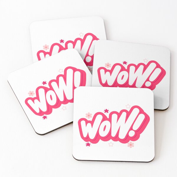 Item preview, WOW in Pink color designed and sold by HasCreations.