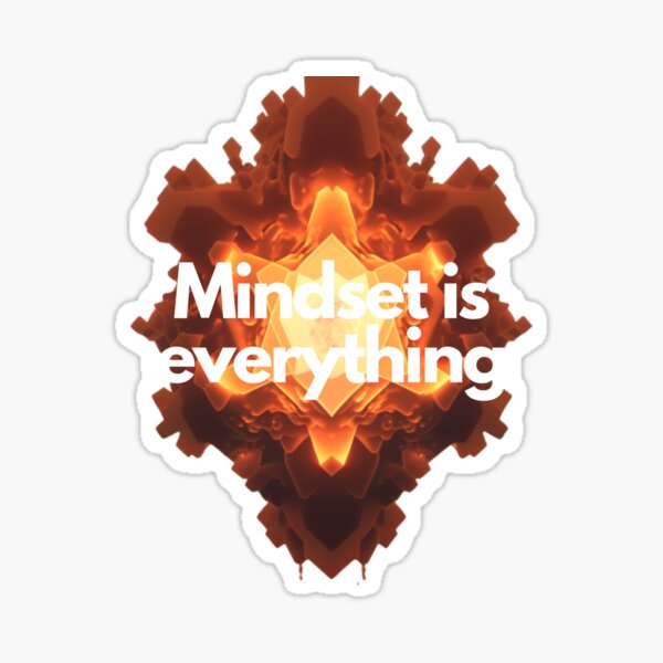Vista previa del artículo con la obra «La mentalidad lo es todo - Colección inspiradora caleidoscópica, Anemoiacore, Glitchcore, plano general, Animación, Lo-fi, icono del juego», diseñado y vendido por EmprendeHoy.