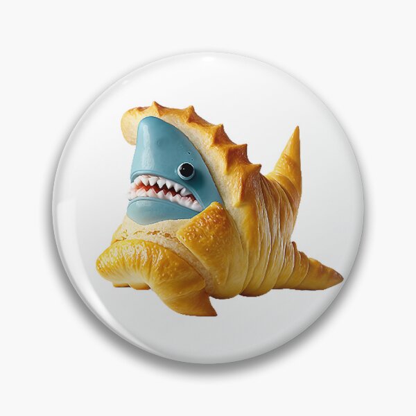 Item preview, Shark In a Croissant Stisker Design 2023 designed and sold by T3goods.