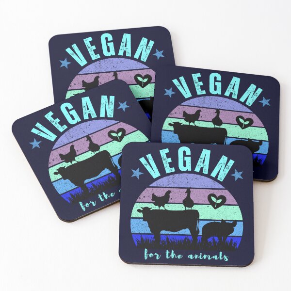 Item preview, Vegan For The Animals - Retro designed and sold by GreenSlate.
