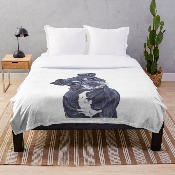 Item preview, Black and white pug painting designed and sold by Gile-Shop.