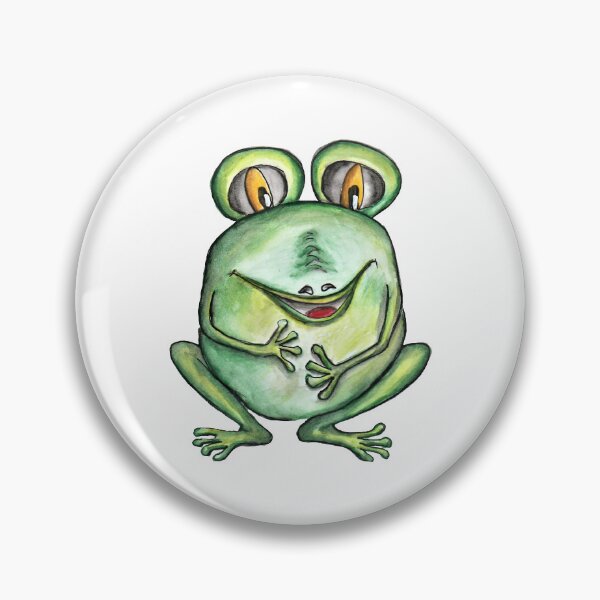 Item preview, Frog is happy, watercolour, fine art designed and sold by janianna.