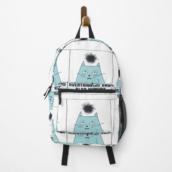 Item preview, funny cat, Overthinking And Also Hungry designed and sold by Halabe art.