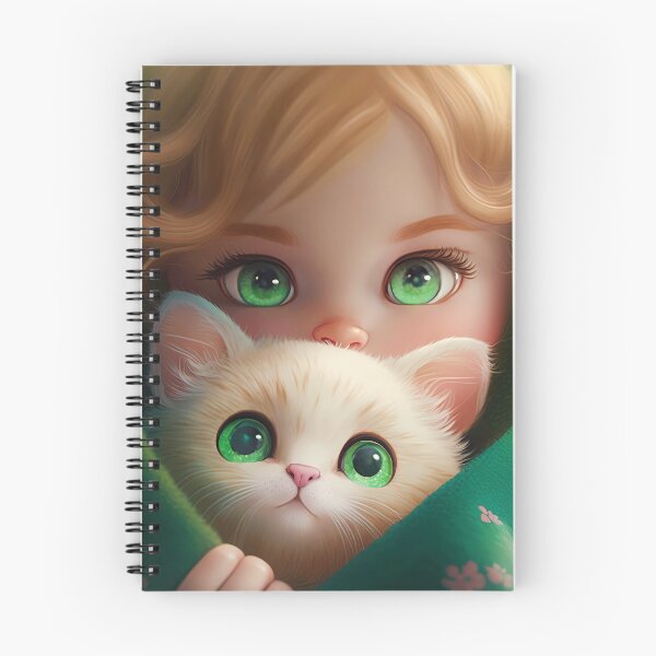 Item preview, Cute cat with girl in love designed and sold by Akinalou.