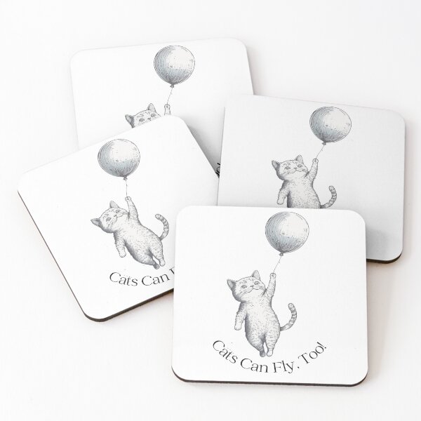 Item preview, Cats can fly, Too! designed and sold by inspireartistry ⭐⭐⭐⭐⭐.