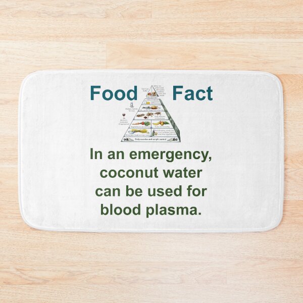 Item preview, In An Emergency Coconut Water - Food Fact designed and sold by CrankyOldDude.