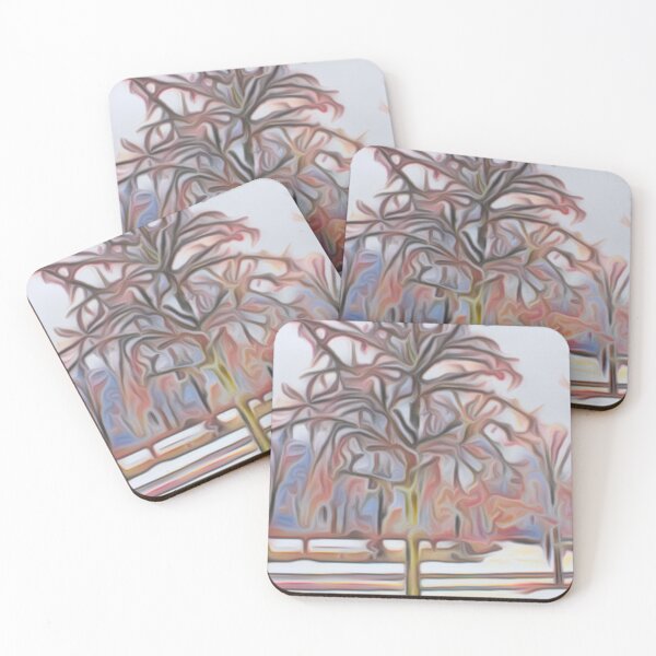 Item preview, Trees in Snow Abstract designed and sold by bertsworks300.