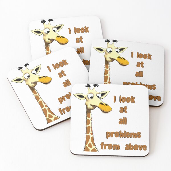 Item preview, "I look at all problems from above." Funny design positive giraffe species designed and sold by VibrantJD.