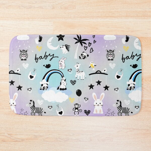Item preview, Cute Nursery Newborn Baby Blue and Purple Pattern designed and sold by SoccaTamam.