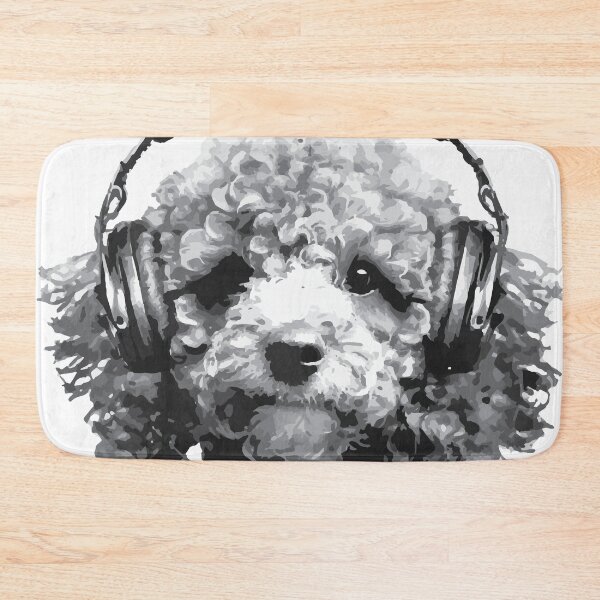 Item preview, A Cavapoo Puppy Wearing Headphones: Animal Street Art designed and sold by GVRDesign.