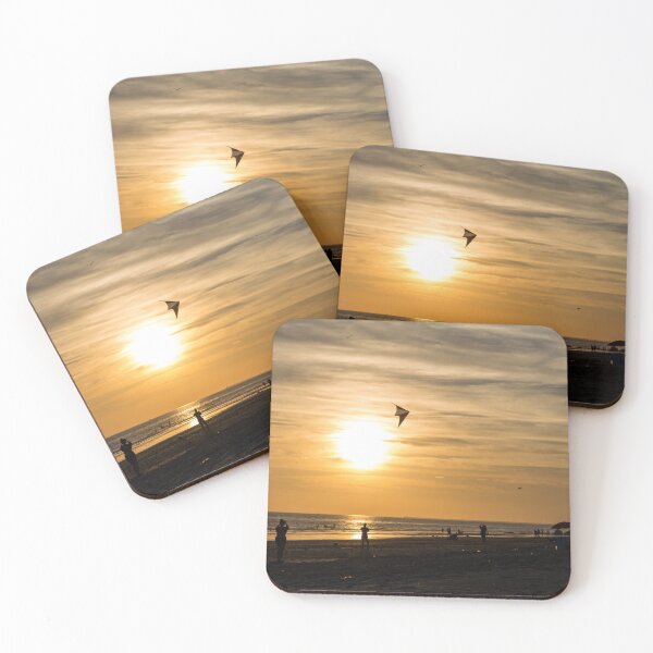 Item preview, Flying a kite at sunset on the beach i designed and sold by Mel Moreno.