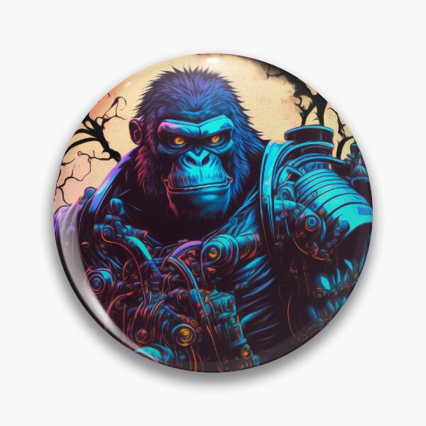 Item preview, Steampunk Gorilla - Unique and Bold Art Print designed and sold by CinEmmaDesign.