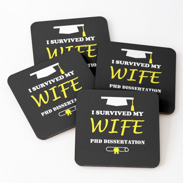 Item preview, I Survived My Wife's PhD Dissertation Funny graduate school graduation gift for husband designed and sold by KAMATCHOX.