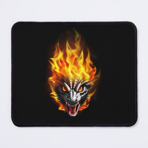 Item preview, Silver dragon in flame designed and sold by Zer0nik.
