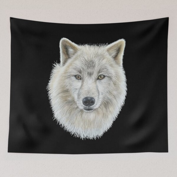 Item preview, Portrait of an arctic wolf designed and sold by SylvieG18.
