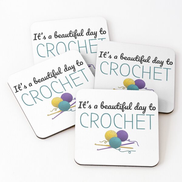 Item preview, It's a beautiful day to crochet, funny text design for crocheters designed and sold by wondertree.