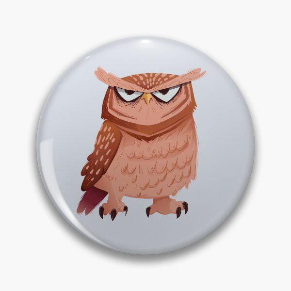 Item preview, grumpy owl stickers designed and sold by Drewafro.