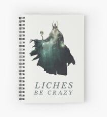 Liches Be Crazy - Lich D&D / DnD / Dungeons and Dragons Typography Art Spiral Notebook