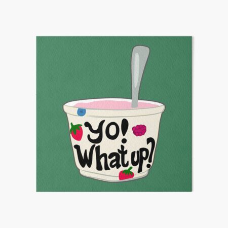 Item preview, Yo! What up? Funny Greek Yogurt Cup designed and sold by awkwarddesignco.