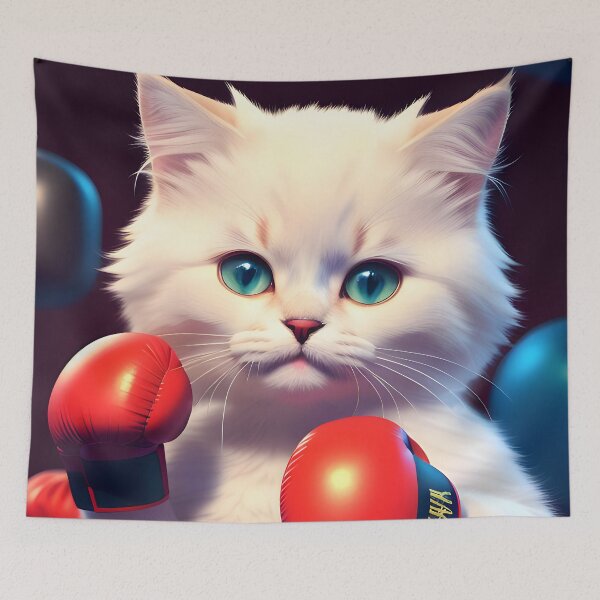 Item preview, Boxing cat - Modern digital art designed and sold by Ai-michiart.