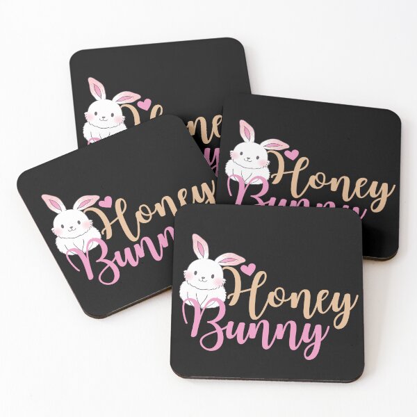 Item preview, Honey bunny - cute Easter bunny - pink heart designed and sold by EvergreenWhimsy.