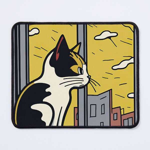 Item preview, Cats on Windowsill No.3 - AI generated style transfer designed and sold by Genina-design.