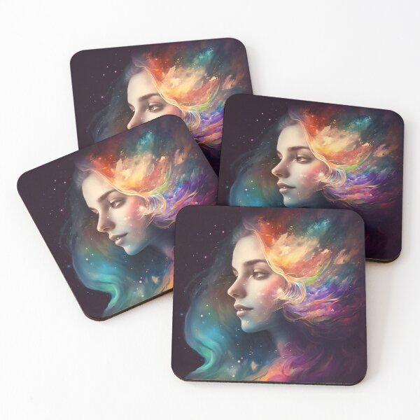 Item preview, Colourful Cosmic Rainbow Goddess designed and sold by EarthArtAvencha.