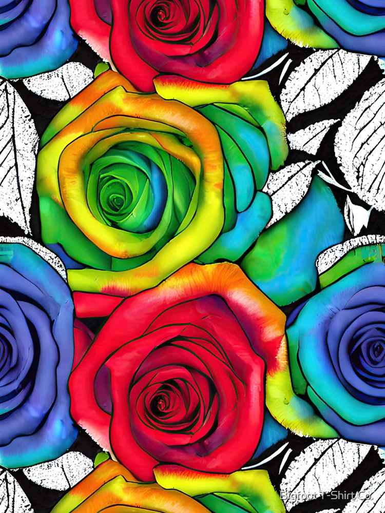 Thumbnail 4 of 4, Samsung Galaxy Phone Case, Colorful Mixed Roses Pattern designed and sold by Bigfoot T-Shirt Co..