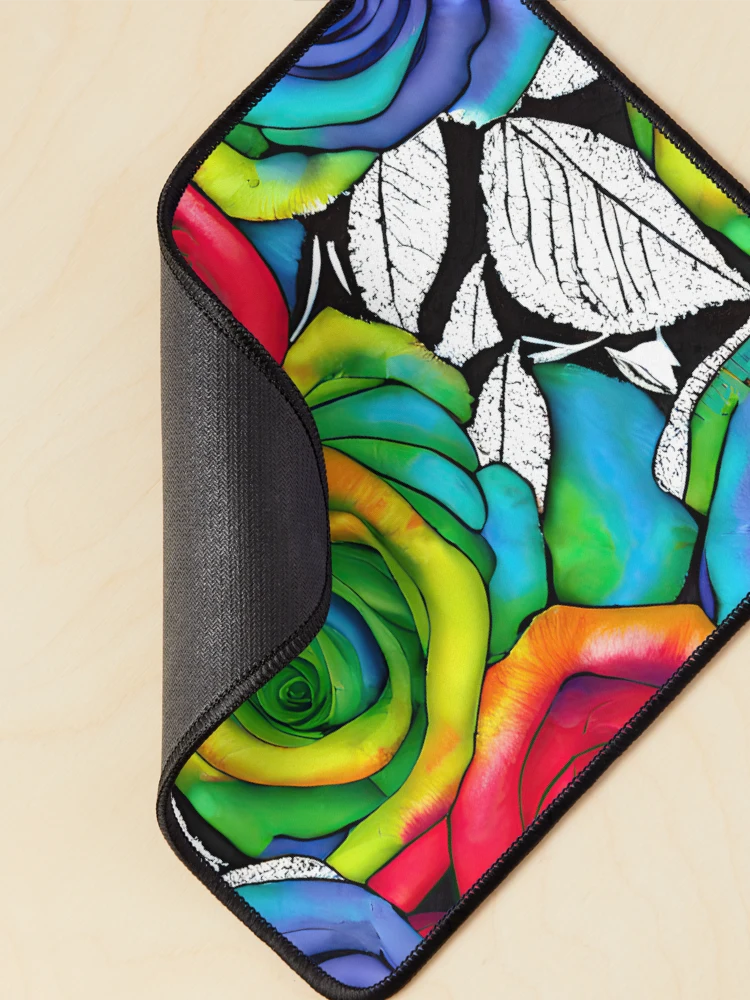Thumbnail 2 of 5, Mouse Pad, Colorful Mixed Roses Pattern designed and sold by Bigfoot T-Shirt Co..