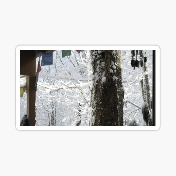 Snow and Prayer Flags Sticker