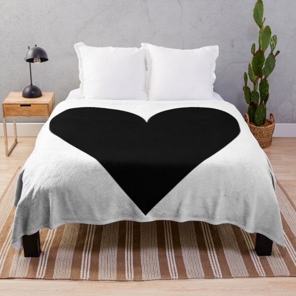 Item preview, Single BLACK LOVE HEART on a WHITE Background designed and sold by RachelMacht.