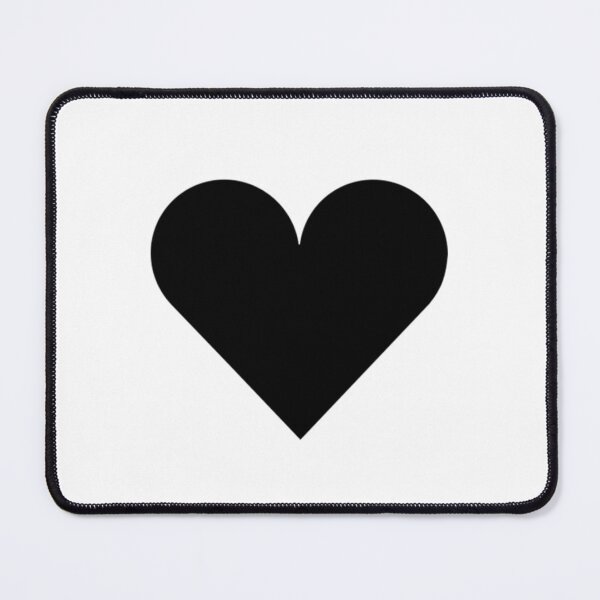 Item preview, Single BLACK LOVE HEART on a WHITE Background designed and sold by RachelMacht.