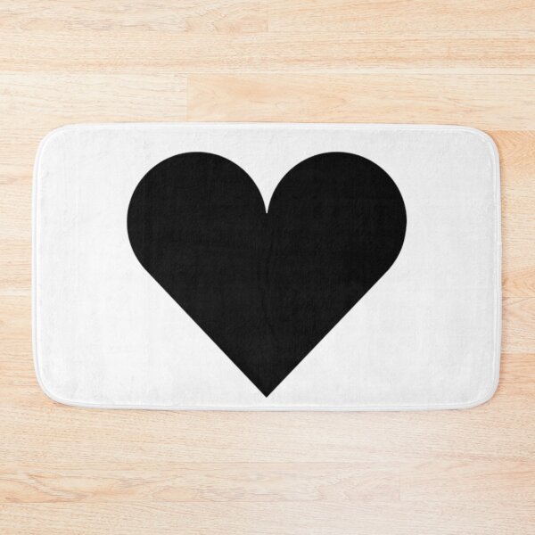 Item preview, Single BLACK LOVE HEART on a WHITE Background designed and sold by RachelMacht.