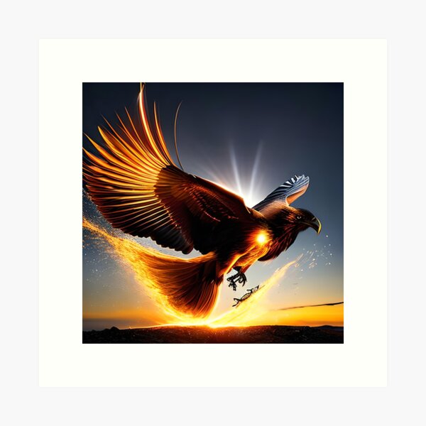 phoenix emergeant des cendres Impression artistique