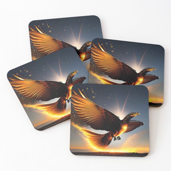 Item preview, phoenix rising from the ashes with sun designed and sold by redstar-design.