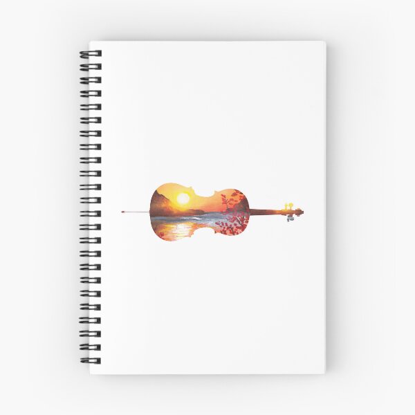 Item preview, Cello sunset - white background designed and sold by piesdesignart.