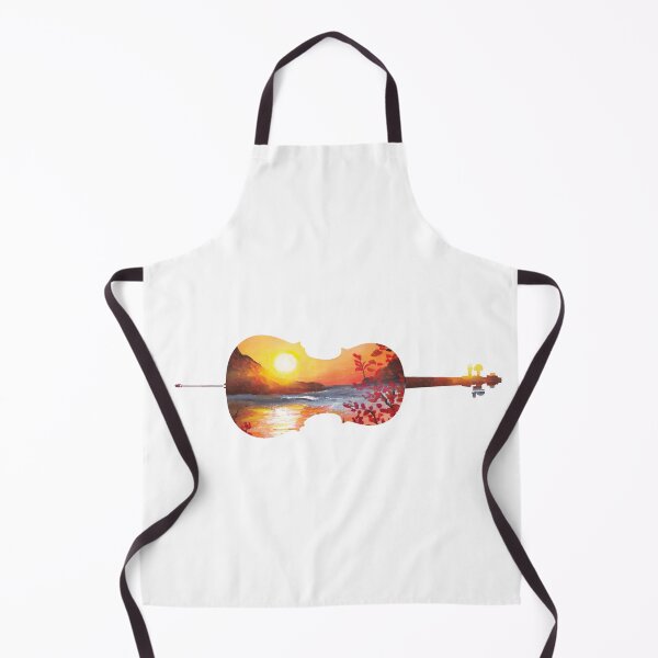 Item preview, Cello sunset - white background designed and sold by piesdesignart.
