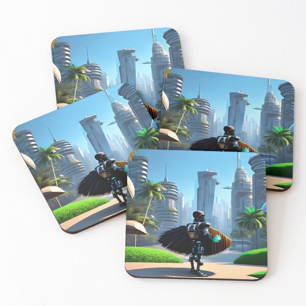 Item preview, robot in a futuristic city designed and sold by redstar-design.