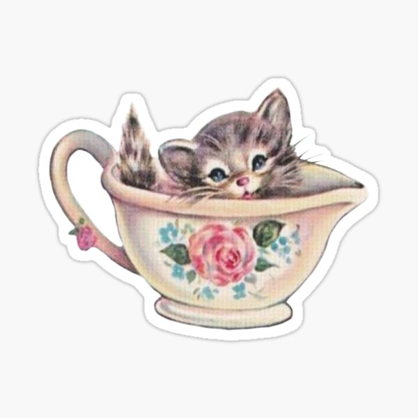 Artikel-Vorschau von Kokette Vintage Katze, designt und verkauft von Pixiedrop.