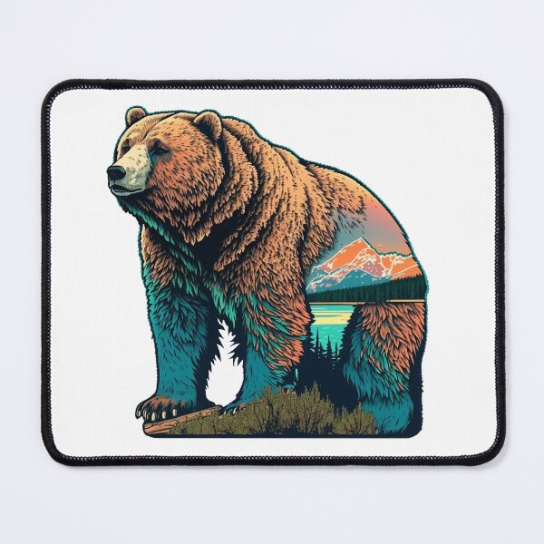 Item preview, Colorful Mountain Grizzly Bear designed and sold by Bill Skraps.