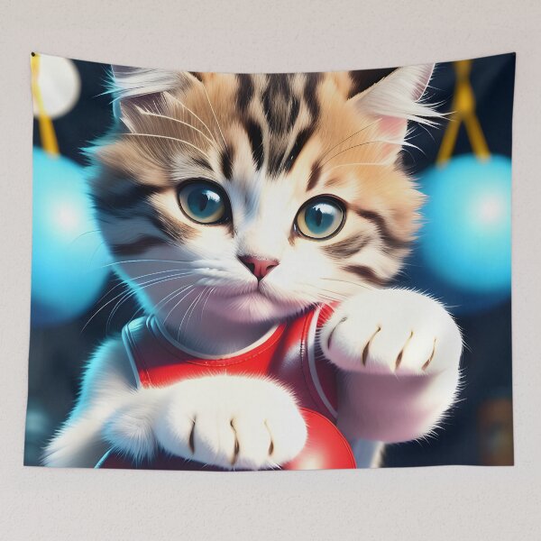 Item preview, Boxing cat - Modern digital art designed and sold by Ai-michiart.
