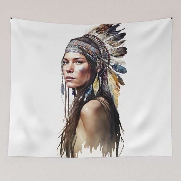 Item preview, Native American Indian Woman designed and sold by EarthArtAvencha.