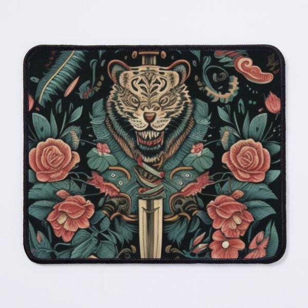 Item preview, American Traditional Tiger, Dagger and Rose designed and sold by MerikDigital.