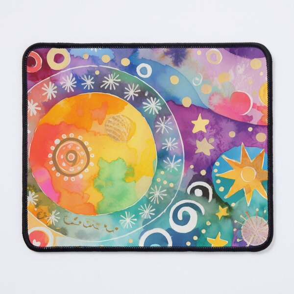 Item preview, Ethereal Whimsical Fantasy Aesthetic Stars Planets Colorful Watercolor designed and sold by creative321.