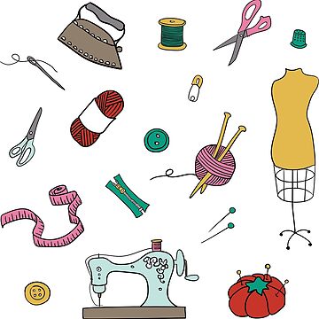 Doodle Tailor Mannequin Icon in Vector. Hand Drawn Sewing