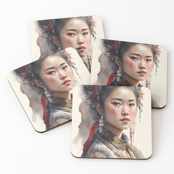Item preview, Beautiful Traditional Chinese Portrait Watercolour Effect designed and sold by EarthArtAvencha.
