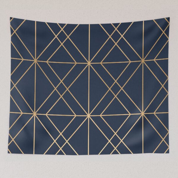 Item preview, Navy and Gold Art Deco Geo designed and sold by Blue-Banana.