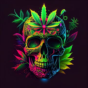 "Skull Marija neon" Sticker for Sale by MaryAnn84 | Redbubble
