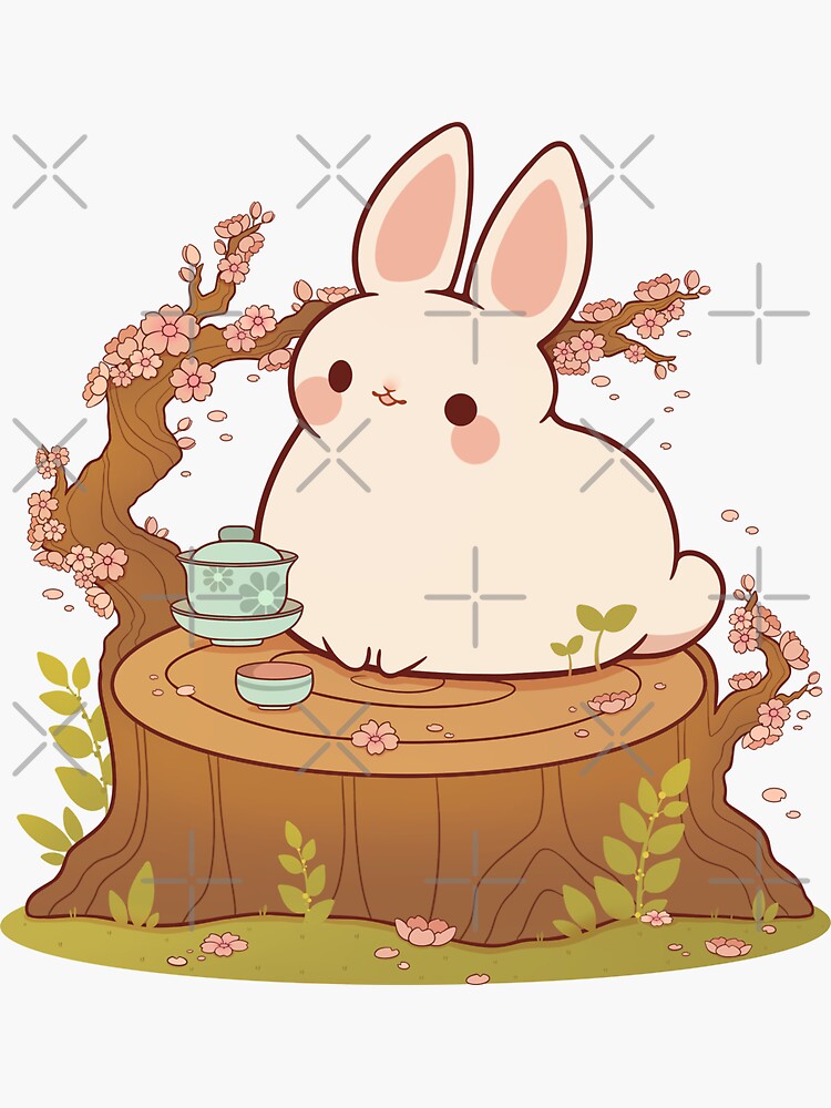 Cherry blossom tea bunny