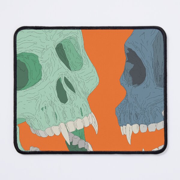 Item preview, Vampire skull original artwork with orange background designed and sold by GorillaBark.